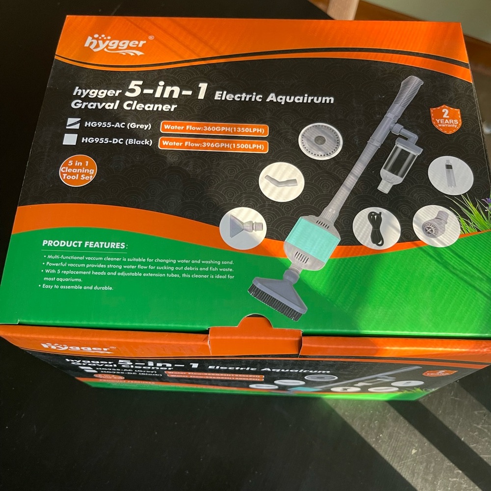 Hygger 5-in-1 Electric Aquarium Gravel Cleaner